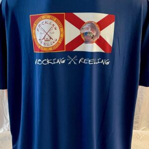 T-shirt with the Alabama state flag and a circular emblem.